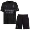 Officiële Voetbalshirt + Korte Broek AC Milan Vierde 2023-24 Zwarte - Kids